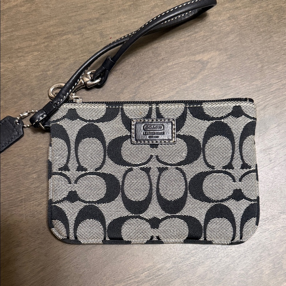 Coach Monochrome Signature Wristlet
